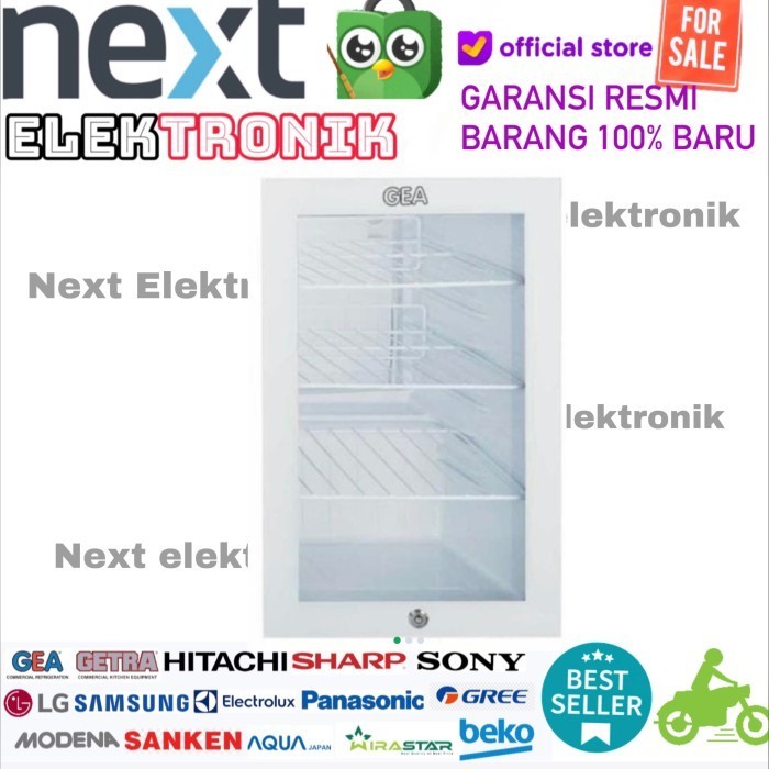 [Baru] Gea Expo-90Fd Display Cooler Kulkas Mini Expo90 Showcase Kaca Limited