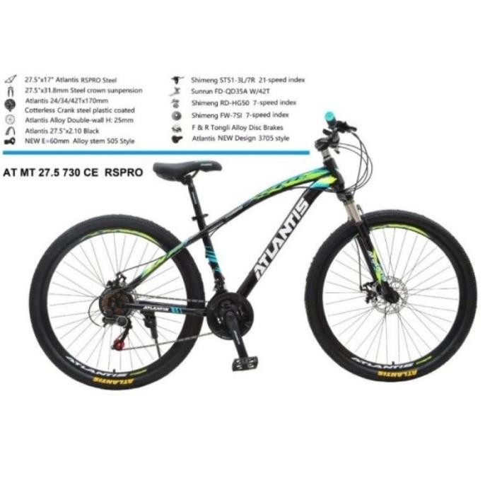 Sepeda Gunung MTB 27.5 Atlantis Discbrake Murah