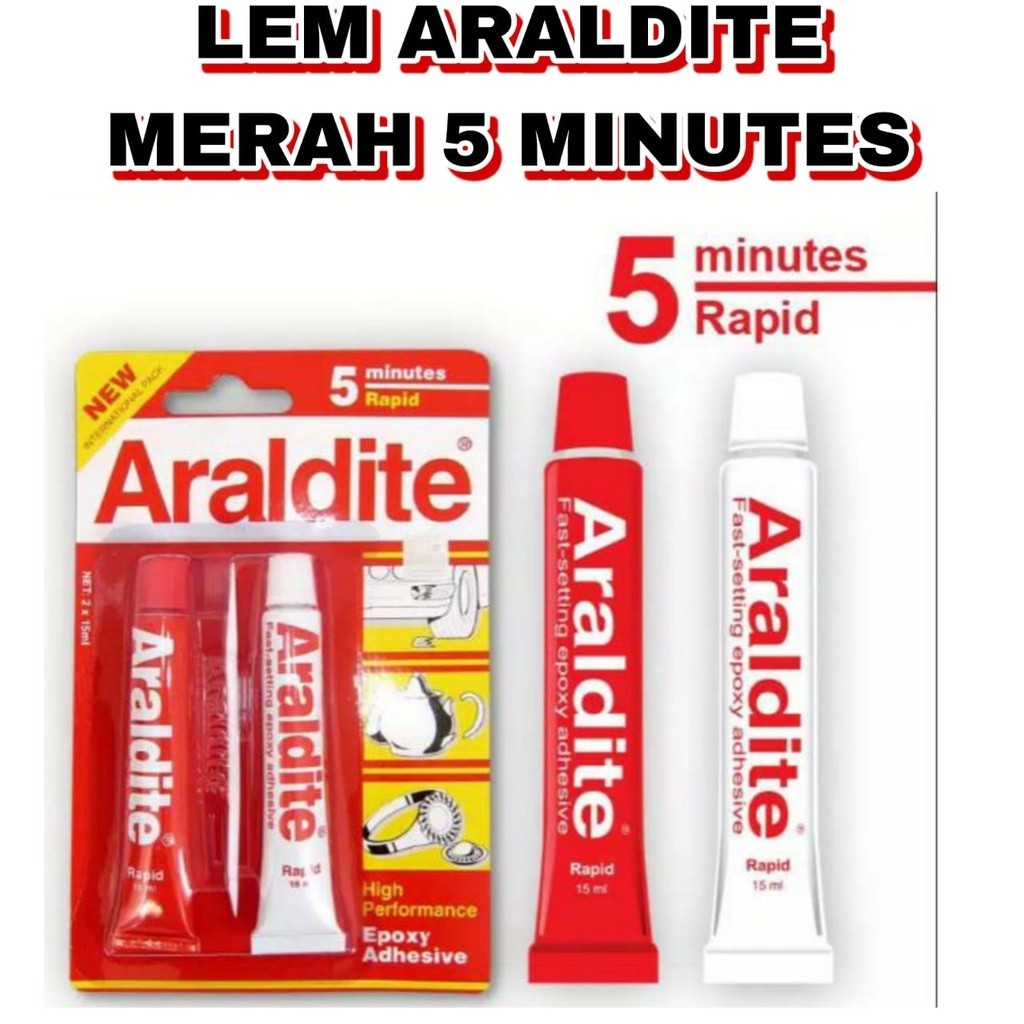 

LEM ARALDITE MERAH 5 NUTES