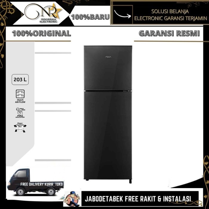 [Baru] Aqua Kulkas Kecil 2 Pintu Refrigerator Aqr D270 Dg Diskon