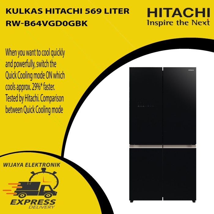 [Baru] Kulkas 4 Pintu Hitachi Rwb64Vgd0 Terbatas