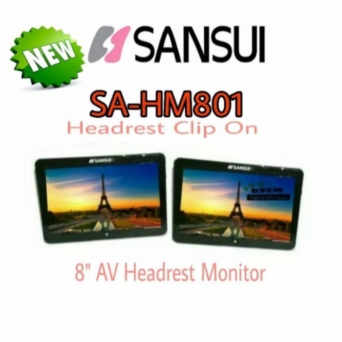 [Baru] Headrest Clip On Sansui Tv Kepala Mobil Sansui Sa-Hm 801 Terbaru