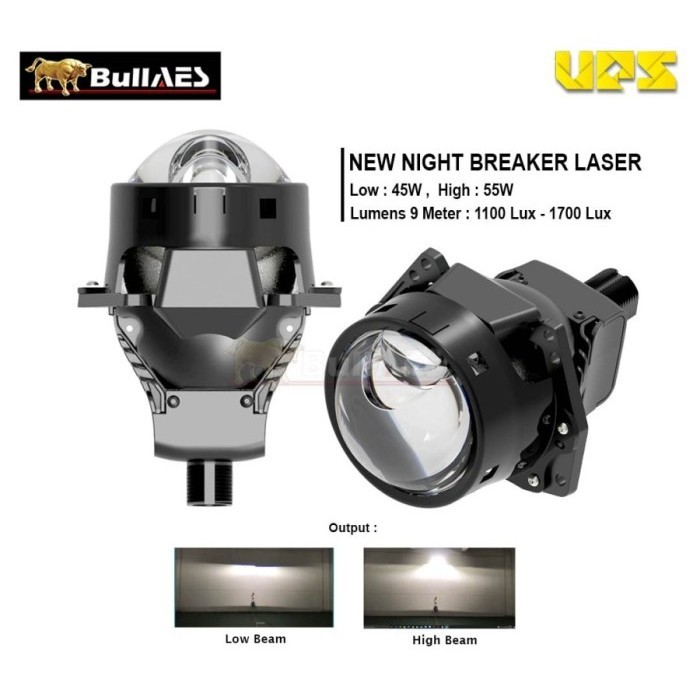 [New] Projector Biled Night Breaker Laser 3 Inchi Merk Ups I Biled Laser Terbatas
