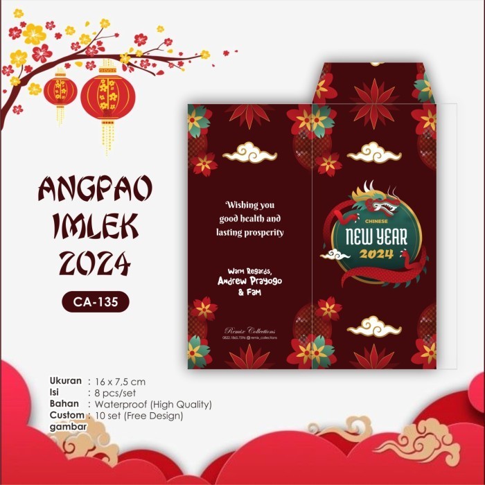 

Amplop / Angpao Imlek 2024 / Sinchia / Year Custom Nama