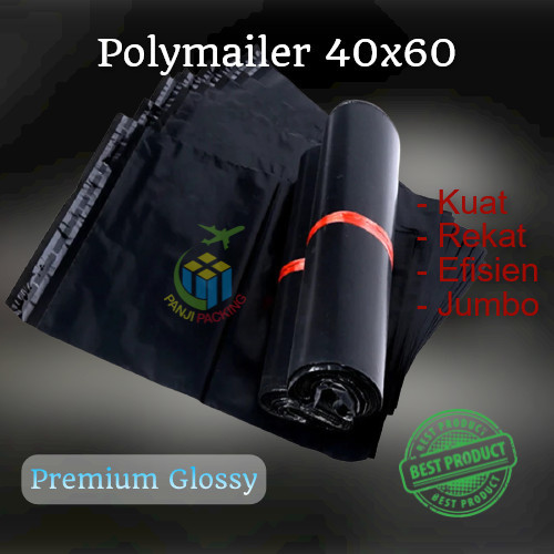 

Polymailer Uk. 40X60 Plastik Amplop Hitam Packing Online Polimailer