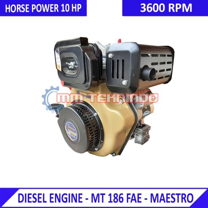 ✅New Mesin Diesel Engine - Air Cooling - Mt186Fae - 10 Hp - Maestro Diskon