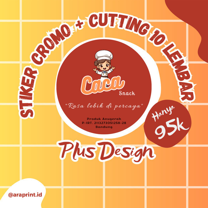 

10 Lembar Stiker Cromo Plus Cutting Plus Desain