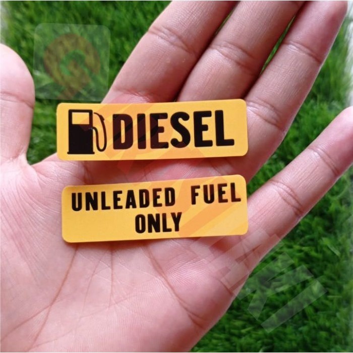 

Sticker Diesel Unleaded Fuel Only Kuning 1 Set