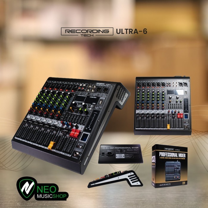 PROMO RECORDING TECH ULTRA 6 ULTRA6 AUDIO MIXER 6 CHANNEL #ORIGINAL