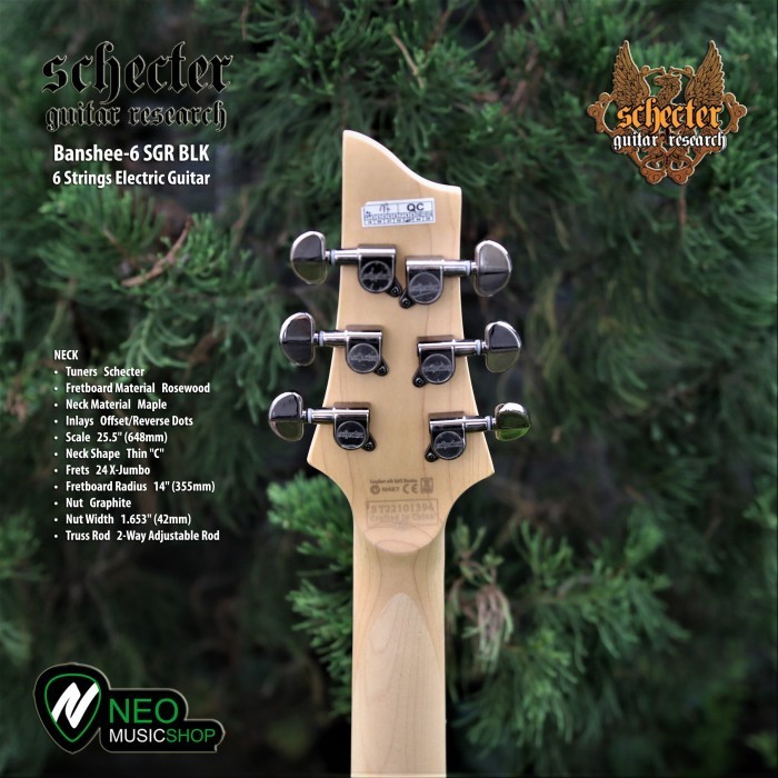 PROMO SCHECTER BANSHEE-6 SGR BLK 6 STRINGS ELECTRIC GUITAR #ORIGINAL