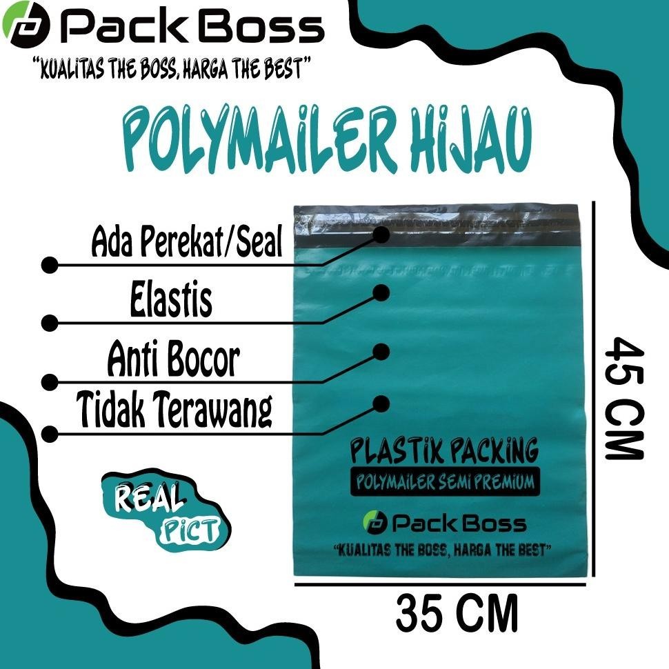 

TIO POLYMAILER HIJAU MATTE DOFF 35x45 (ISI +/- 100) TERMURAH PLASTIK PACKING ONLINE SHOP TERLARIS