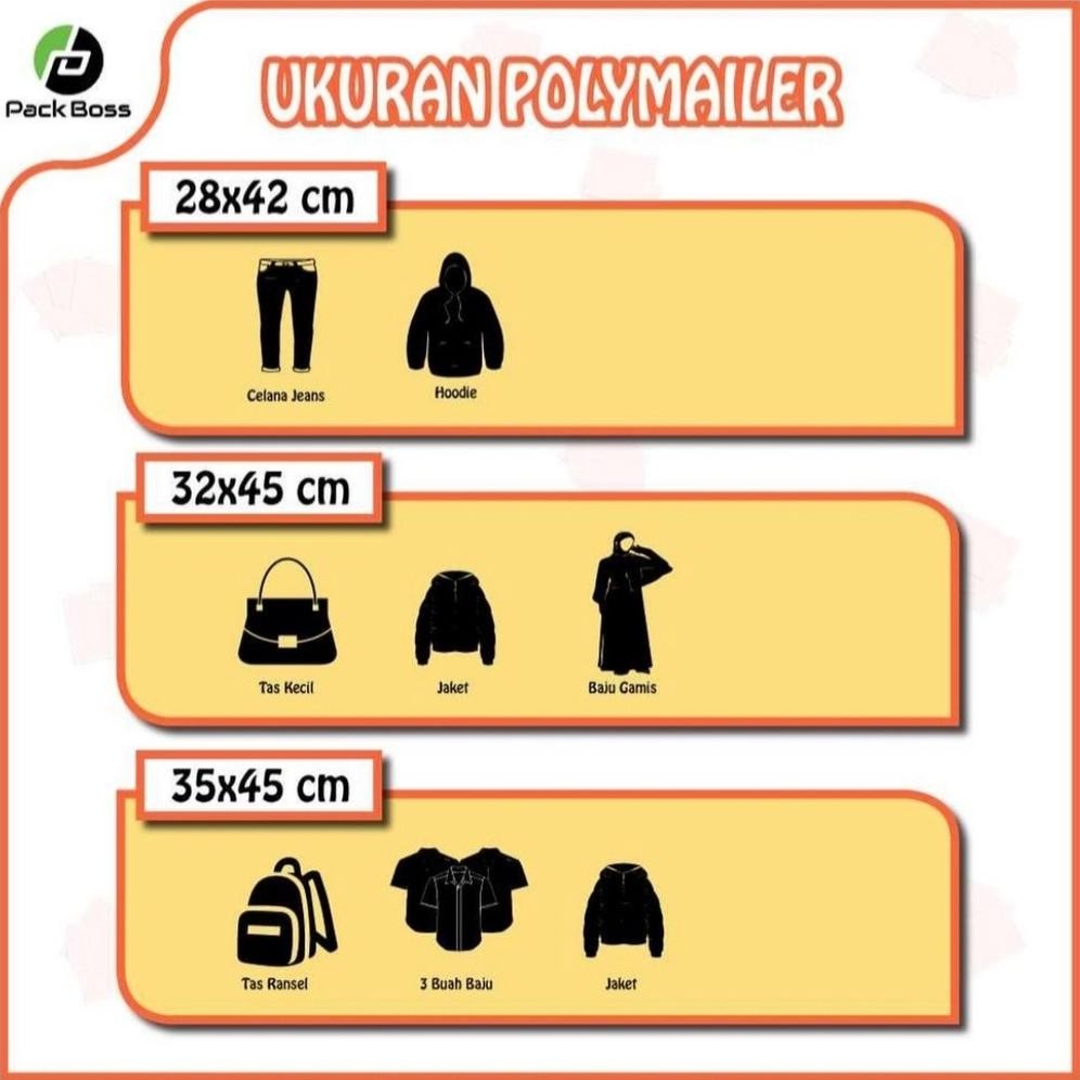 

TIO POLYMAILER PACKBOSS SEMI PREMIUM 40X55 ISI 100 PACKING ONLINE TERMURAH TERLARIS