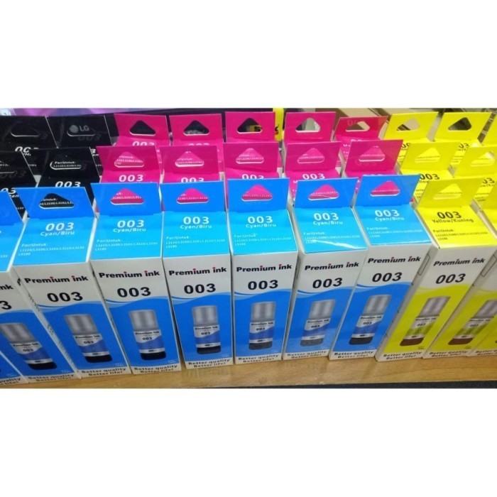 Epson 003 Premium Ink Tinta Original L1110 L3110 L3150 L5190 Kuning Best