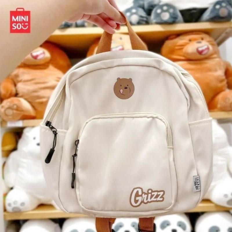 [BEAUTY LR COLLECTION] MINISO WE BARE BEARS COLLECTION 5.0 BACKPACK / TAS RANSEL WBB