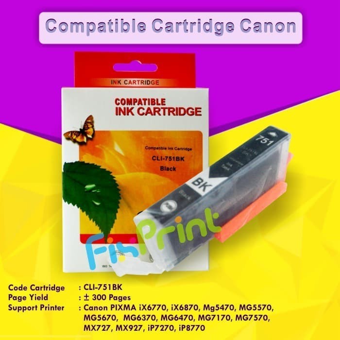 Cartridge Tinta Canon Pgi 750 Black Printer Ix6770 Ip7270 Compatible Best