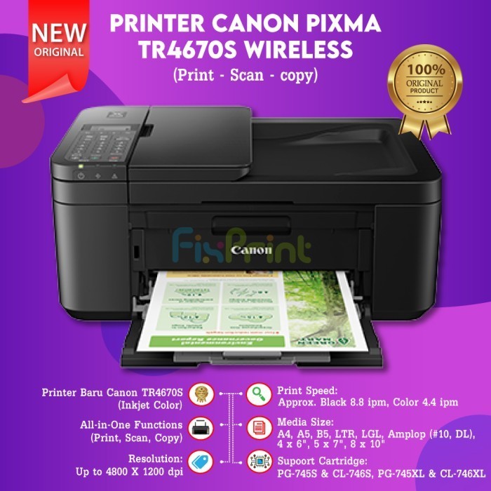 Canon Printer Pixma Tr4570S Tr 4570S Tr4670S All In One Wireless Best