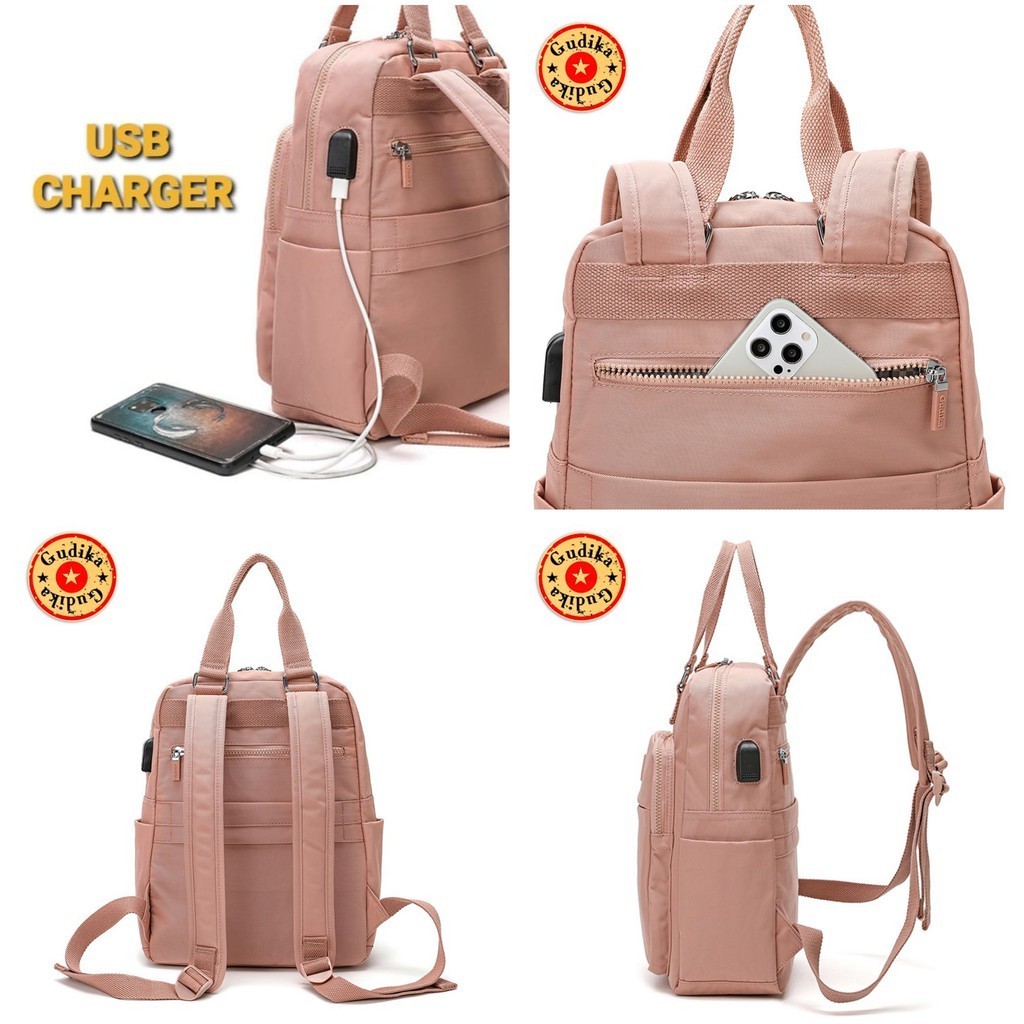 [BEAUTY LR COLLECTION] GUDIKA 5206 Backpack Waterproof Wanita Tas Ransel Laptop Anti Air Import