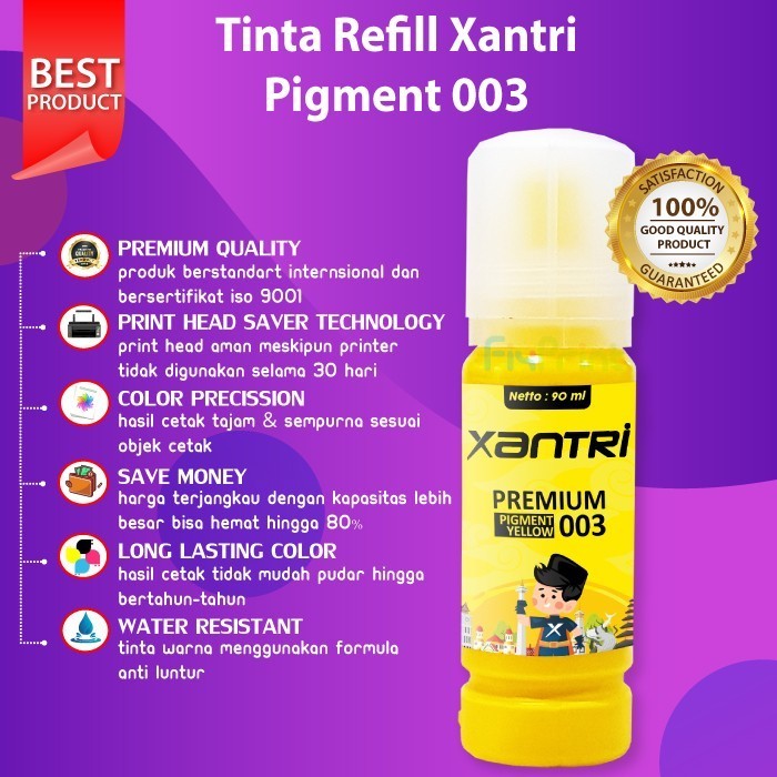 Tinta Pigment 003 Epson Printer L1110 L3110 L3150 L4150 L4160 L5190 Best