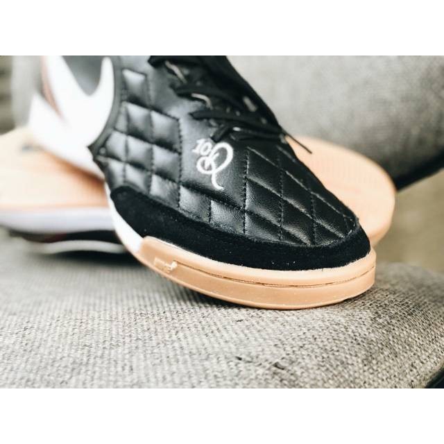 [MAD SPORT] Sepatu Futsal Nike Tiempo Academy 7 10R Black White IC