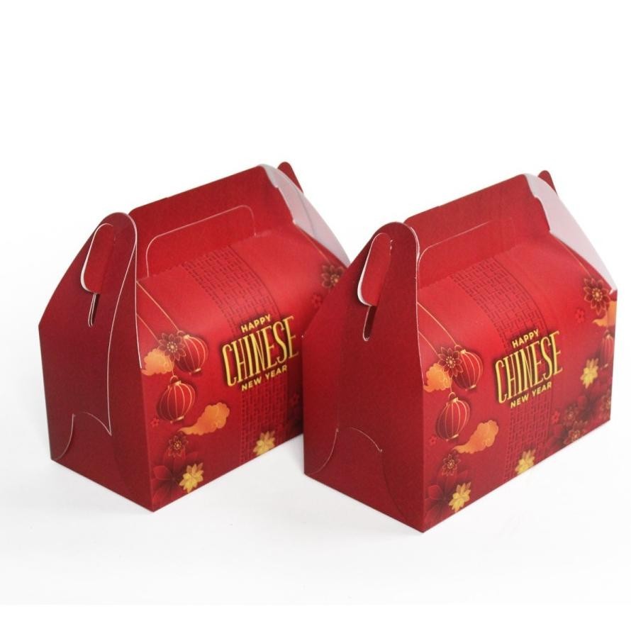 

TRY GB07S Gable Box Imlek Ivory 22x11x11 cm Sincia CNY Hampers Cookies 600 ml Dessert Jar Kotak Oleh2 Pai Cia TERLARIS