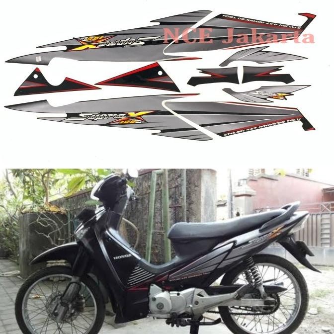 Termurah.. Stiker Striping Supra X 125D 2006 Hitam