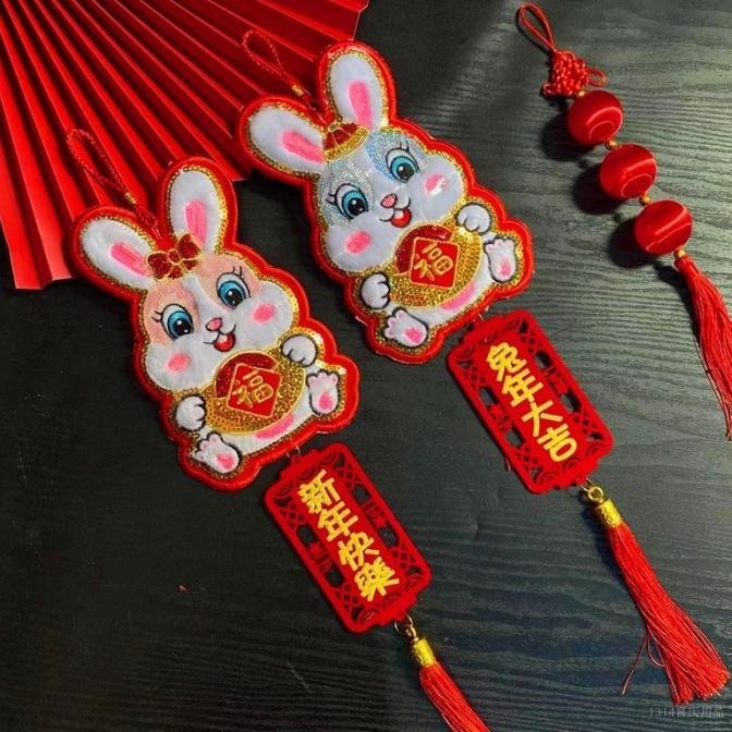 

New Sale Sale Gantungan Kelinci Bulu Boneka Rabbit Fur Hiasan Dekorasi Imlek Stok Terbatas