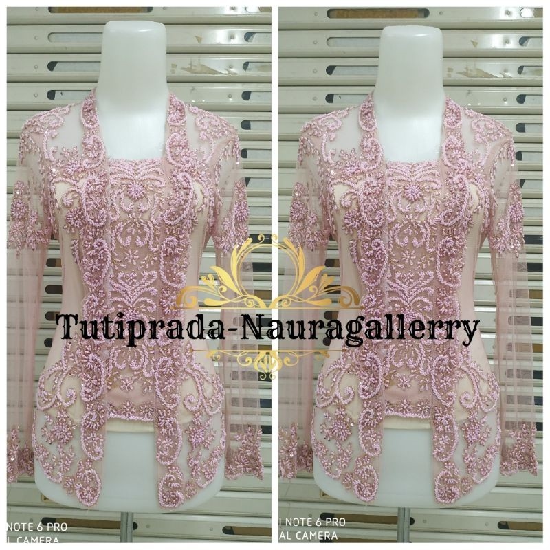 Atasan Kebaya Payet Nyonya Kutu Baru+Longtorso Nude Ter Bisa Cod