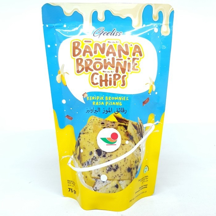 

`````````] GEELISS BANANA BROWNIE CHIPS 75gr KERIPIK BROWNIES KERING KUE PISANG