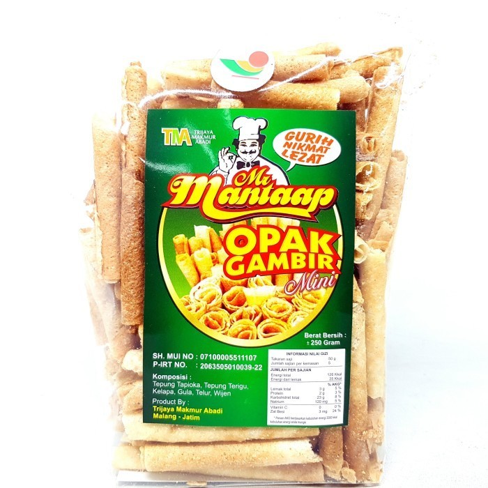 

Termantab] MR. MANTAAP OPAK GAMBIR MINI 250gr GULUNG GAPIT CAMILAN KRIPIK LEDRE