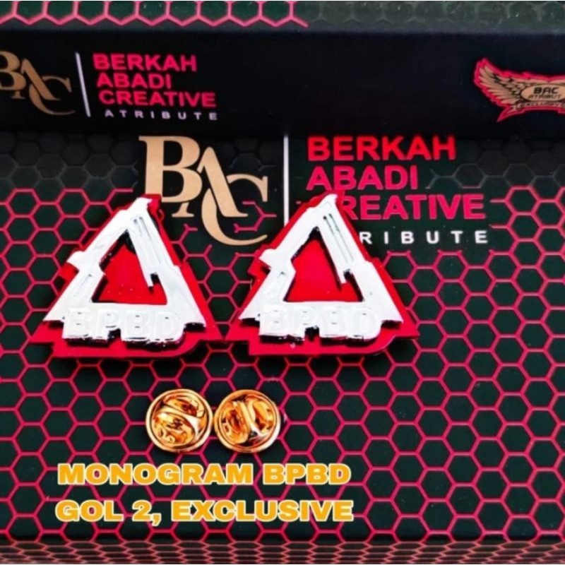 PIN BPBD MONOGRAM GOLONGAN 3C EXLUSIVE ORIGINAL BAC ATRIBUT