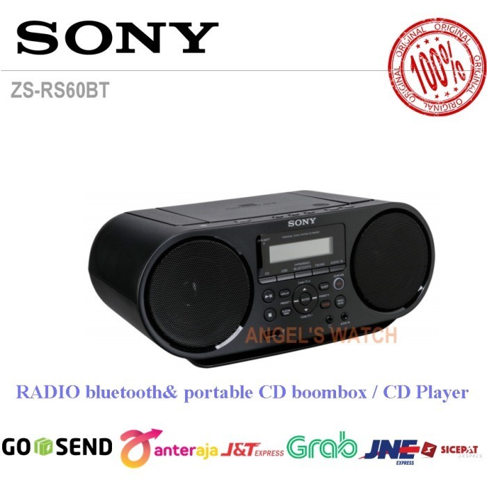 ready RADIO SONY ZS-RS60BT bluetooth& portable CD boombox Original CD Player
