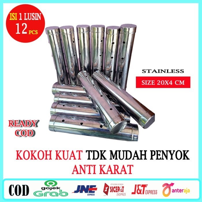 Cetakan Lontong Stainless Lontong Cetakan Kue Anti Karat 20 Cm