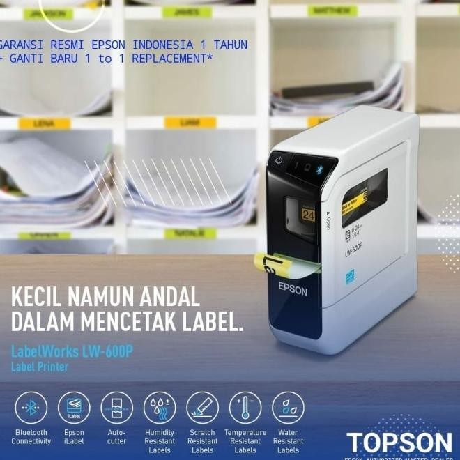 Epson Lw-600P Barcode Qr Code Portable Label Printer