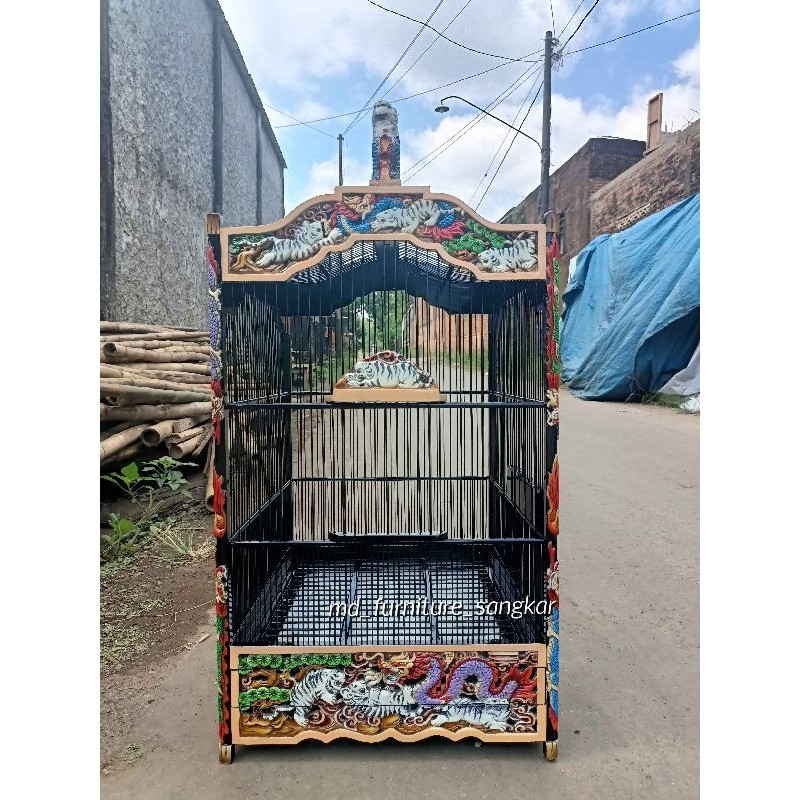 sangkar kotak ukir sangkar ukir Sangkar kacer Sangkar burung kandang ukir