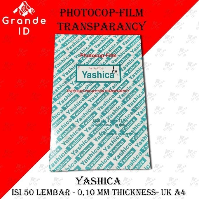 

Hot Sale - OHP TRANSPARANCY FILM YASHICA ISI 50 PCS PLASTIK TEBAL 0,1MM A4 FOLIO .,