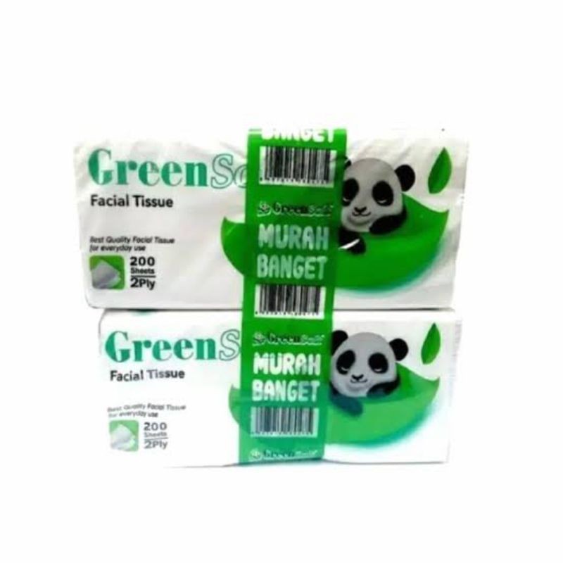 Green Soft Facial Tissue 200 Sheet