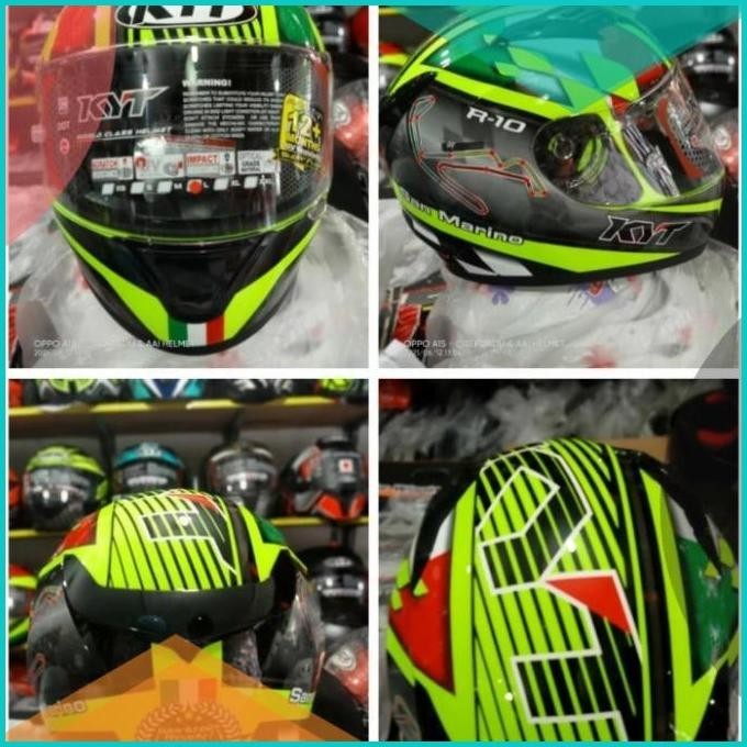 helm kyt full face r10 san marino 16novz3 parts