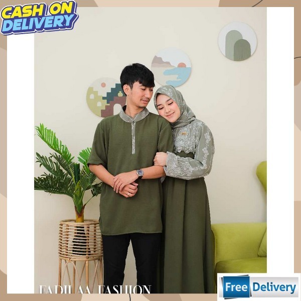Gamis Polos Sarimbit Famis Pasangan Gamis Dan Koko Satu Pasang Kapel Cople Baju Muslim Satu Pasang C