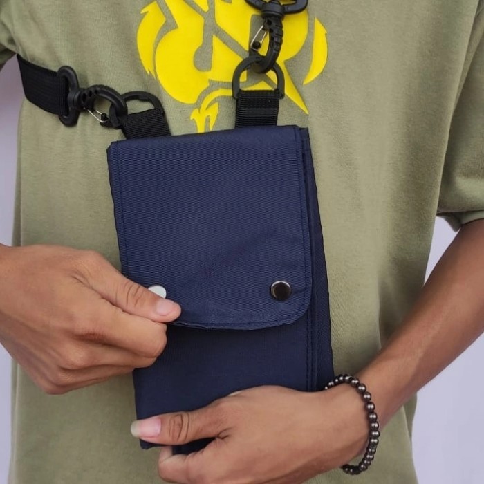 tas selempang pria Nett- Sling bag mini Passport Tas selempang pria dan wanita - Biru(W4J0) tas pria