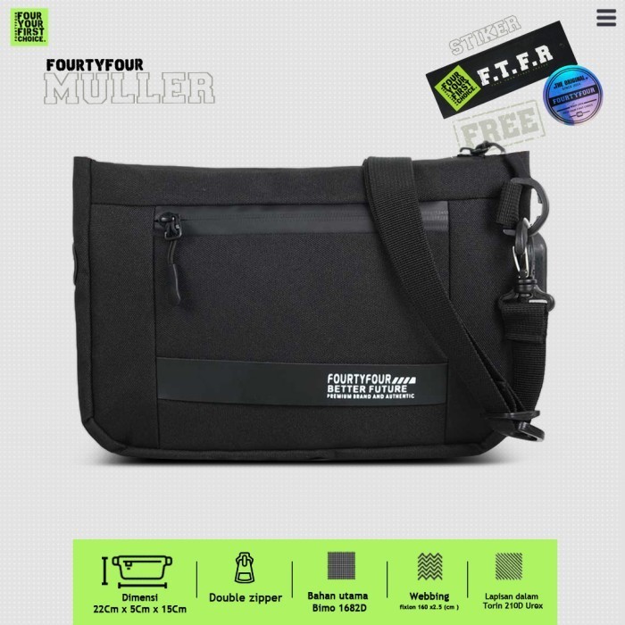 tas selempang pria Tas Selempang Pria FourtyFour Muller - Tas Pouch Selempang 2 in 1 Ori(C5Y8) tas s
