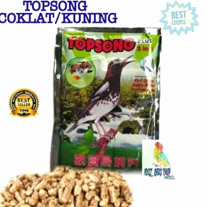 Pakan Burung Topsong Voer Top Song Coklat/Kuning