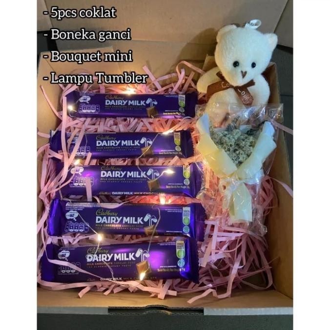 

HAMPERS GIFT BOX COKLAT DAIRY(CADBURY) 5PCS