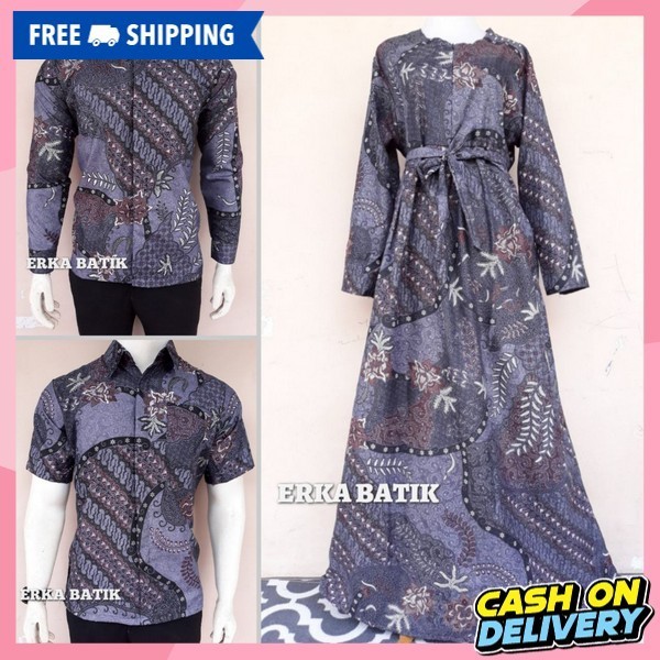 Terbaru 2024 Satu Pasang Kapel Cople Baju Muslim Satu Set Muslim Pasangan Gamias Dan Kemeja Gmis Vou