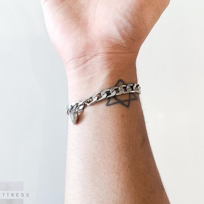 Couple Chain Bracelet | Gelang Couple Rantai Magnet Stainless Steel Anti Karat