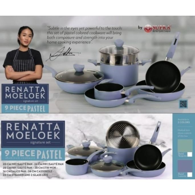 Panci Set 9 Pcs Supra Chef Renata Moeloek I Cookware set Supra 9 piece
