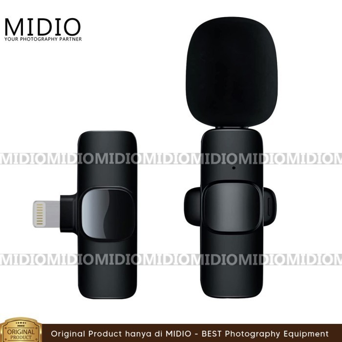 bright microphone wireless mic clip on vlog smartphone type c /iphone f45b