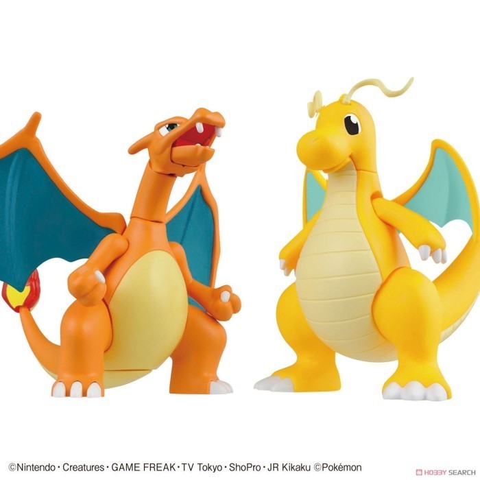 Promo Pokemon Plamo Pokepla 43 Charizard Dragonite Bandai Model Kit Figure Terbaru