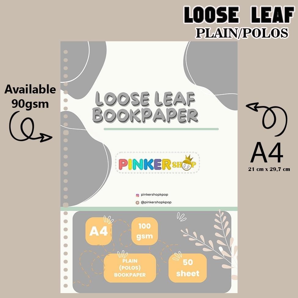 Raih Diskon A4 Bookpaper Loose Leaf - POLOS Bookpaper 90gsm by pinkershop