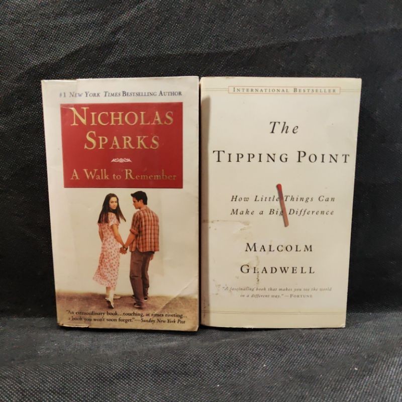 Buku / Novel A Walk to Remember, The Tipping Point, Nicholas Sparks, Malcolm Gladwell, Grand Central