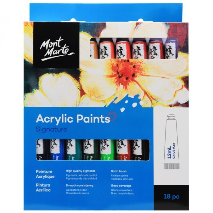

Terjangkau MONT MARTE ACRYLIC PAINTS 18PCS 12ML